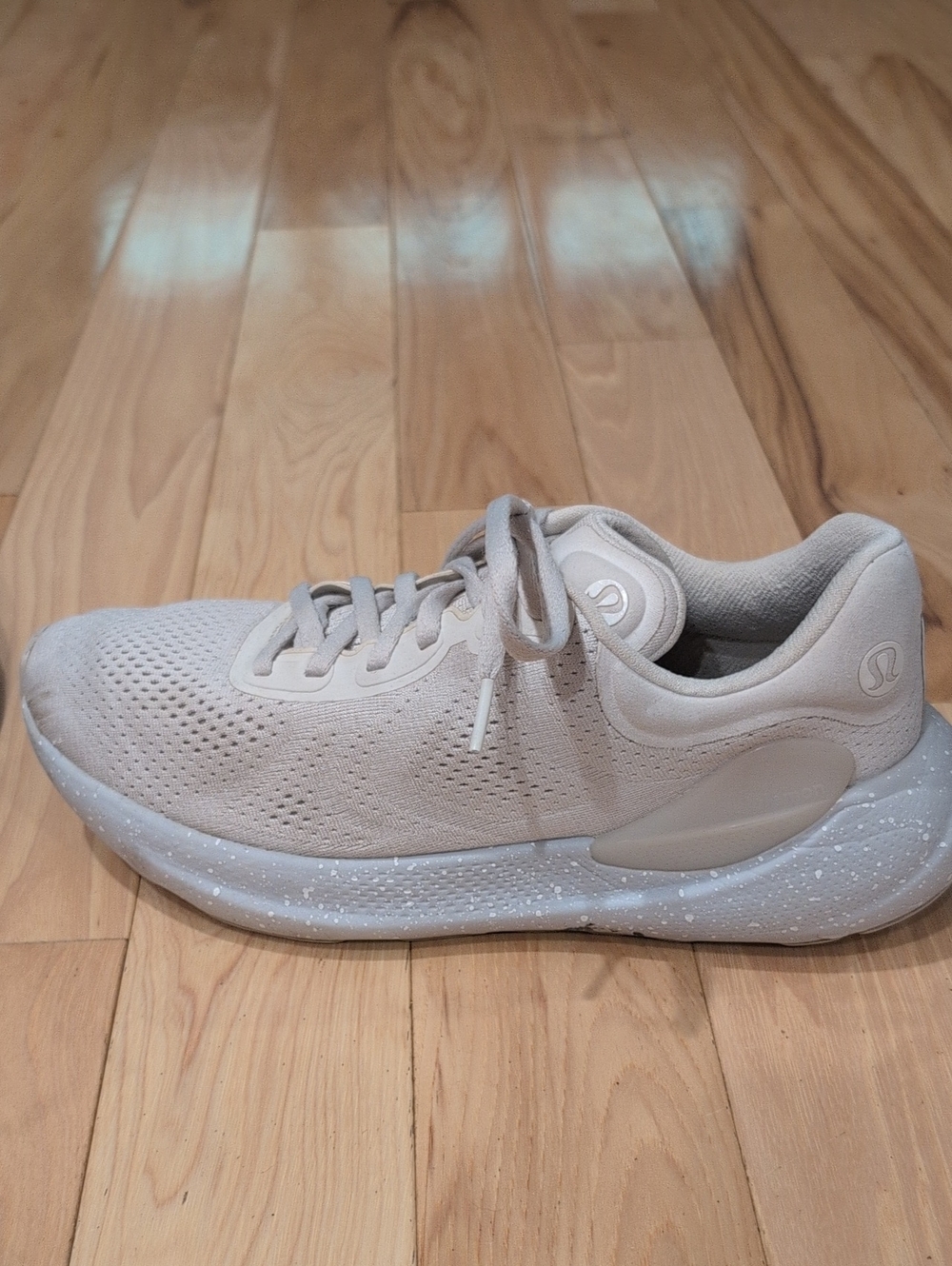 lululemon athletica Women's Light Beige Lace-Up Athletic Sneakers